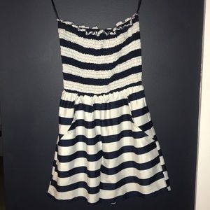 Navy and white delias romper